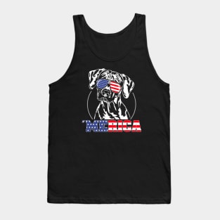 Proud Rhodesian Ridgeback American Flag Merica dog Tank Top